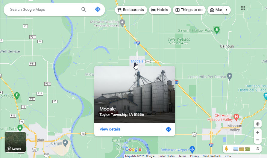 Modale, IA, Map